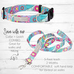 Lucky Love Dog - Adjustable Dog Collar with Easy Click Buckle for Large Ones, Durable, & Comfortable for Male & Female Dogs, Pet Collar for Puppies & Adult Dogs - Caroline, XL