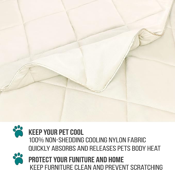PetAmi Premium Cooling Dog Blanket | Lightweight Fluffy Pet Throw Blanket Bed Cover for Dogs, Cat, Puppies | Pet Blanket Furniture Protector Couch Sofa | Reversible Fuzzy Cozy | 60x80, Beige Latte