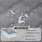 Smiry Waterproof Dog Bed Cover, Reversible Pet Blanket for Sofa Couch | Soft Washable Dog Blanket, Leakproof Couch Cover for Dogs Cats & Furniture Protection, 30x95, Grey/Light Grey