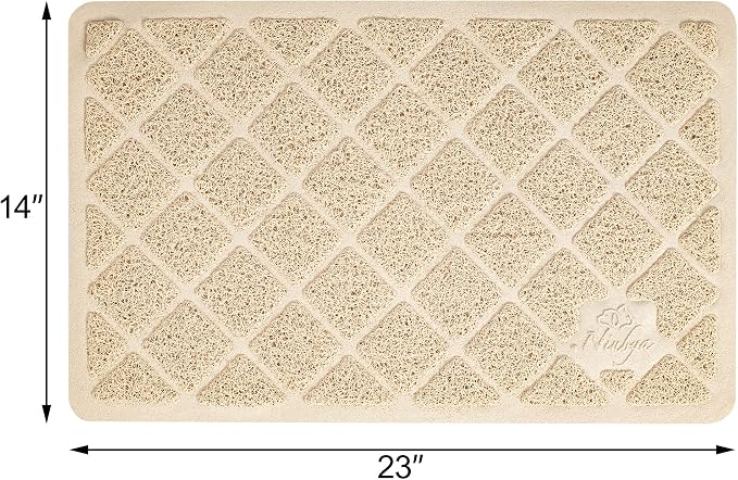 Niubya Premium Cat Litter Mat, Litter Box Mat with Non-Slip and Waterproof Backing, Litter Trapping Mat Soft on Kitty Paws and Easy to Clean, Cat Mat Traps Litter from Box