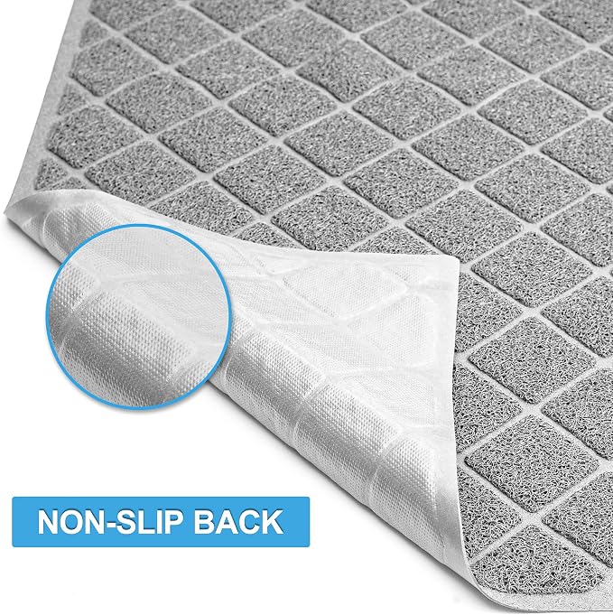 Niubya Premium Cat Litter Mat, Litter Box Mat with Non-Slip and Waterproof Backing, Litter Trapping Mat Soft on Kitty Paws and Easy to Clean, Cat Mat Traps Litter from Box