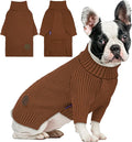 cyeollo Dog Sweater Long Sleeve Knitted Turtleneck Pullover Warm Clothes | Ultra Soft Warm Knit, Full Coverage, 4-Way Stretch for Easy Movement, Easy On & Off, Winter Daily Wear for Small Dogs