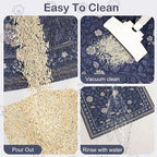 Glittme Cat Litter Mat, 33"x22" Non-Slip Washable Trapping Mat for Cats | Litter Trapping Mat With Thick PVC Coil To Catch Scatter, Soft On Paws And Waterproof Bottom To Protect Floors