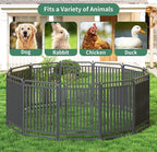 40 Inch Dog Playpen Outdoor, 16 Panels Puppy Playpen Heavy Duty Dog Play Pen Indoors, Rust Resistant Dog Pen for Large/Medium/Small Dogs, Dog Fence for RV Camping