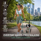 Hands Free Dog Leash,Galaxy Reflective, Crossbody Dog Leash, Green | Galaxy Reflective • Outdoor Ready • Emergency Control Handle • Multi-Way Wear