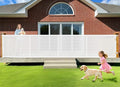 EZIGO 196 Inch Retractable Baby Gates, 41 Inch Extra Tall Retractable Gate | Reinforced Retractable Dog Gate with Rods, 16.3FT Extra Long Mesh Pet Gate for Stairs Hallways Doorway Indoor Outdoor, White