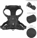 TUG No-Pull Dog Harness, 2 Leash Clips + Padded Handle (XL, Black) | Water-Resistant Padded Interior | Front No-Pull & Rear Clips | Padded Back Handle | Adjustable Straps | Lightweight