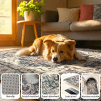 Washable Guinea Pig Pee Pads,Reusable Guinea Pig Cage Liner 2 Pack | Waterproof, Leak-Proof, Absorbent & Non-Slip, 24"x48" Bedding Potty Training Mat for Small Animal Rabbit Bunny Hamster Rat