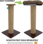 Kitty City Sisal Post Scratcher Perch Platform Attachment Accessory (Perch Platform Only)