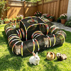 CypherX Outdoor Rainbow Cat Enclosure, 5 in 1 Portable Cat Tents for Outside Cage Free Outside Pet Enclosure Cat Tunnel Outdoor Playground for Indoor Cats and Small Animals