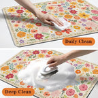 Pet Feeding Mat for Floors Waterproof Dog Mat for Food and Water Absorbent Quick Dry Non Slip mat for Cat Bowls