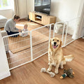FXW Dog Gate, Extra Wide Adjustable for Openings Up to 111", 40" H | Flexible Space Control, Easy Walk-Through Access, 3 Panels + 1 Gate, For Medium & Large Dogs, Garage Use