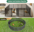 40 Inch Dog Playpen Outdoor, 24 Panels Puppy Playpen Heavy Duty Dog Play Pen Indoors, Rust Resistant Dog Pen for Large/Medium/Small Dogs, Dog Fence for RV Camping