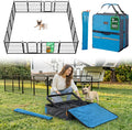 FXW Rollick Unleashed Dog Playpen for Indoor, Yard, RV Camping, 24 inch 16 Panels Dog Pen with Playpen Storage Bag (2 Packs) for Small and Puppy Dogs, Black│Patented