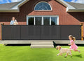 EZIGO 196 Inch Retractable Baby Gates, 41 Inch Extra Tall Retractable Gate | Reinforced Retractable Dog Gate with Rods, 16.3FT Extra Long Mesh Pet Gate for Stairs Hallways Doorway Indoor Outdoor, Black