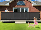 EZIGO 196 Inch Retractable Baby Gates, 41 Inch Extra Tall Retractable Gate | Reinforced Retractable Dog Gate with Rods, 16.3FT Extra Long Mesh Pet Gate for Stairs Hallways Doorway Indoor Outdoor, Black