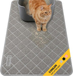 Conlun Cat Litter Mat Litter Trapping Mat, 40" x 28" Premium Durable PVC Grid Mesh with Scatter Control, Non-Slip, Less Waste Cat Litter Box Mat, Soft on Kitty’s Paws, Urine Waterproof