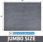Drymate Cat Litter Box Mat, Litter Trapping Mat, Grey, 36x47 Jumbo XXL | Waterproof, Urine-Proof, Absorbent, Machine Washable, Soft on Paws, Contains Mess, Protects Floors, Kitten Supplies, USA Made