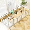FXW AuraSpace Clear Acrylic Indoor Dog Playpen, 30" H, 16 Panels, White | Open View, Modern Home Fit, No Climbing Bars, Tool-Free Setup, For Small & Medium Dogs