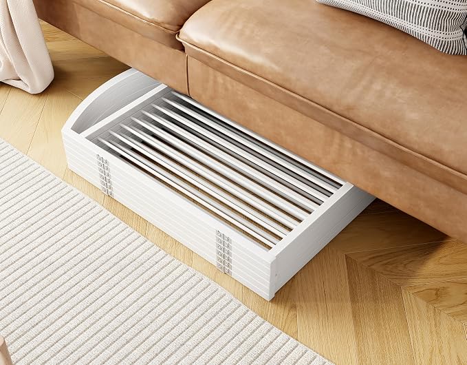 Folding Pet Fence 144" Wide, 32" Tall,Freestanding Dog Gate with Door,White | 6 Panels No-Assembly Metal Pet Fence Walk Through,Extra Accordion Puppy Folding Playpen for Doorways, Stairs,House