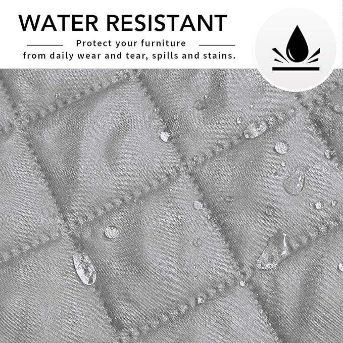 Easy-Going Sofa Slipcover L Shape Sofa Cover Sectional Couch Cover Furniture Protector Mat for Pets Dog Cat (Large,Light Gray/Light Gray) | Soft Sofa Slipcover For Dogs, Fits Left/Right Chaise Lounge Protector, Water Resistant Mat For Living Room