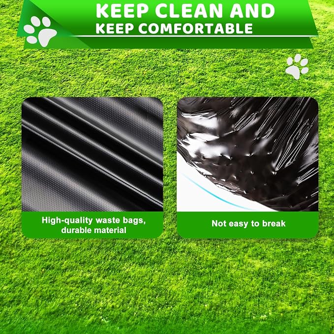 Dog Waste Bags - 200 Pcs Dog Poop Bags for 20L Dog Poop Trash Can | 10 Pack Unscented Dog Poop Bag Rolls, Dog Waste Can Liners for Outdoor, Poop Bags for Dogs, Trash Bags for for Outdoor，Home