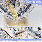 Bienbee Cat Litter Mat, 24" x 15" Dense Trapping Mesh for Litter Boxes | Litter Box Mat with PVC Mesh, Waterproof &Urineproof, Non-Slip Grip, Soft On Kitty Paws and Easy to Clean to Protect Floor