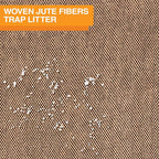 Neater Pets Jute Cat Litter Trapping Mat - Catches Spilled Litter Mess from Kitty Litter Box to Protect Floors, Soft on Cats Paws, Anti-Skid Backing, Easy to Clean, Checkered, 24" x 36"