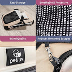 Cat & Dog Pet Carrier, Soft-Sided, Large 24"x16"x16", Fits Large Cat, 2 Cats, or Medium Dog Comfortably, Great for Travel & Vet Visits, Privacy Windows, Removable Bed, Locking Zippers, Foldable
