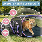 PAWISE Outdoor Cat Enclosure, Cat Tent and Tunnel, Pop Up,Storage Bag | Oxford, 46x46x18in tent, 122in tunnel, includes storage bag