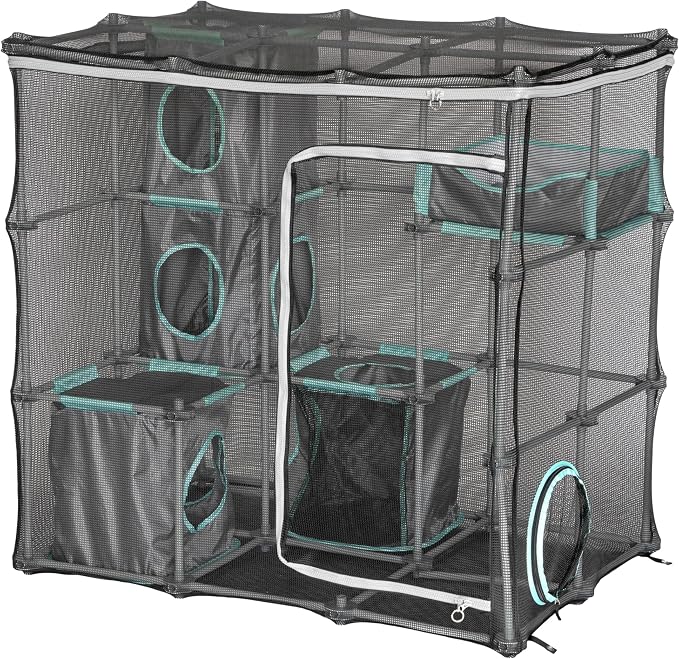 Kitty City Outdoor Catio Furniture and Play Kits for Cats, Outdoor Mega Kit