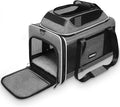 Cat Carrier Top-Expandable 18x11x11, United Delta American Airline Approved | Soft-Sided Small Dog Pet Carry Bag Under-Seat in Cabin, Puppy Airplane Travel Crate TSA Plane Under 10 lbs, Kitten Cage Grey