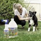 Absolutely Clean Amazing Outdoor Deodorizer odor eliminator Natural Enzyme Just Spray & Walk Away Grass, AstroTurf, Dog Runs, Patios, Decks, Fence & More Vet Approved - odor eliminator for strong odor