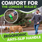 Mighty Paw 16' Retractable Dog Leash with Poop Bag Holder, Large Pets | Quick-Lock Brake, 360° Tangle-Free Swivel Clip, Reflective Nylon Tape, Stainless Steel Coil, U-Shaped Guide, Bulk Value