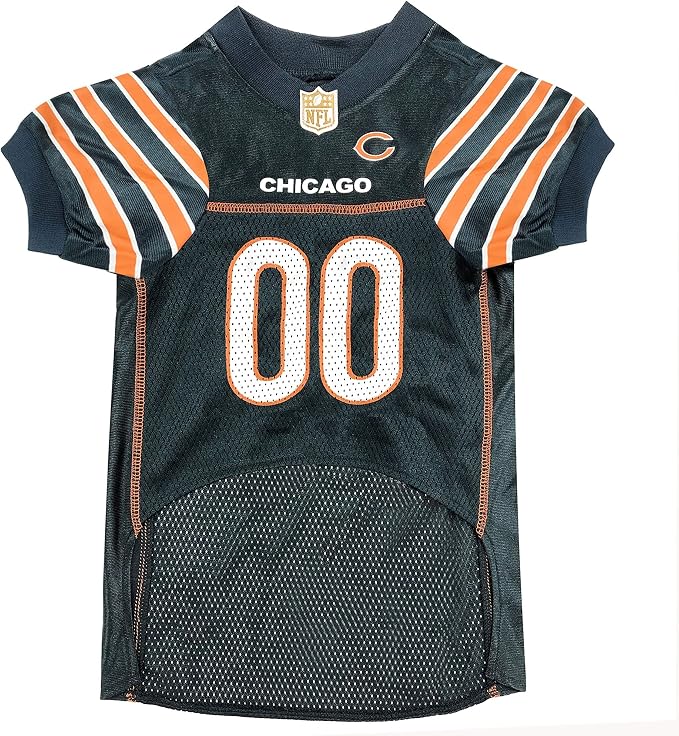 Pets First NFL Chicago Bears Dog Jersey, Size Medium, Football Shirt Costume for Pet, Dog Sports T-Shirt, NFL Team Clothing for Cats, Licensed Pet Apparel Available in 7 Sizes and 32 Teams