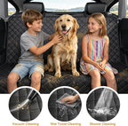 PETICON Dog Car Seat Cover for SUV, Waterproof Back Seat Cover for Toyota Tacoma/Jeep Grand Cherokee/Ford Explorer/Ranger/Chevrolet Colorado, Scratch-Proof Nonslip Durable Rear Seat Cover for Dogs