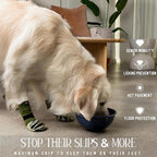 DOK TigerToes Premium Non-Slip Dog Socks for Hardwood Floors - Extra-Thick Grip that Works Even When Twisted - Prevents Licking, Slipping, and Great for Dog Paw Protection (Forest Green, X-Large)