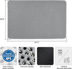 Cat Litter Mat XXL(47.3" x 39.4") - Large, Double-Layer, Non-Toxic, Easy Clean, Durable, Gray