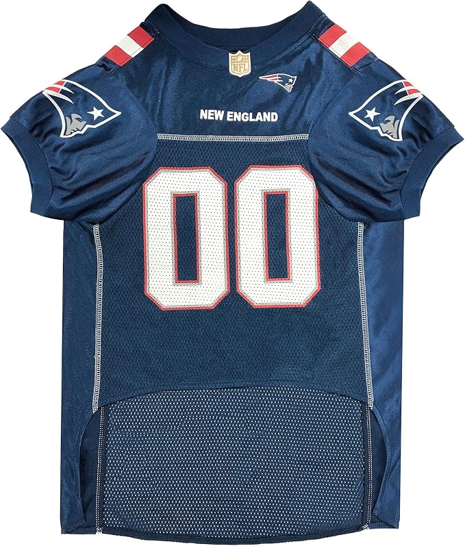 Pets First NFL New England Patriots Dog Jersey, Size X-Large, Football Shirt Costume for Pet, Dog Sports T-Shirt, NFL Team Clothing for Cats, Licensed Pet Apparel Available in 7 Sizes and 32 Teams