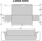 Furhaven Water-Resistant & Reversible Large Sofa/Couch Cover Protector for Dogs, Cats, & Children - Two-Tone Pinsonic Quilted Living Room Furniture Cover - Espresso/Clay, Large Sofa