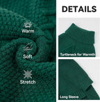 cyeollo Dog Sweater Long Sleeve Knitted Turtleneck Pullover Warm Clothes | Ultra Soft Warm Knit, Full Coverage, 4-Way Stretch for Easy Movement, Easy On & Off, Winter Daily Wear for Small Dogs