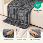 Couch Cover for Dogs, Washable Pet Sofa Covers for 3 Cushion Couch | Non Slip Dog Couch Covers for Sofa, Furniture Protector Against Fur, Dirt , Pet Friendly, Dark Grey, 27.6" x 70.9"