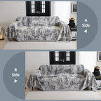 MYSKY HOME Couch Cover for Sectional Sofa Set Abstract Geometric Furniture Sofa Cover Washable for Dog Cat Pet Couch Cover 3 Seat Sofa Chenille Couch Protector Multi Use Couch Covers Blanket,91" X150"