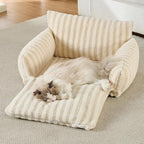 Hollypet Cat Bed Small Dog Orthopedic Couch Beds for Pets up to 20 lbs | Fluffy Multifunctional Double-Layer Warming Kitten Pet Couch Orthopedic Beds with Machine Washable Cover and Non-Slip Bottom