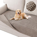 H.VERSAILTEX Plush Chenille Dog Bed Cover Thick Soft Loveseat Cover for 2 Cushion Couch Anti Slip Couch Cover Furniture Protector for Dog, Pet, Cat (35" x 62", Cuban Sand)