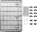 Amazon Basics Foldable Metal Exercise Dog Playpen, Indoor/Outdoor, Single Door, 8 Panels, 36 Inches, Medium, Black