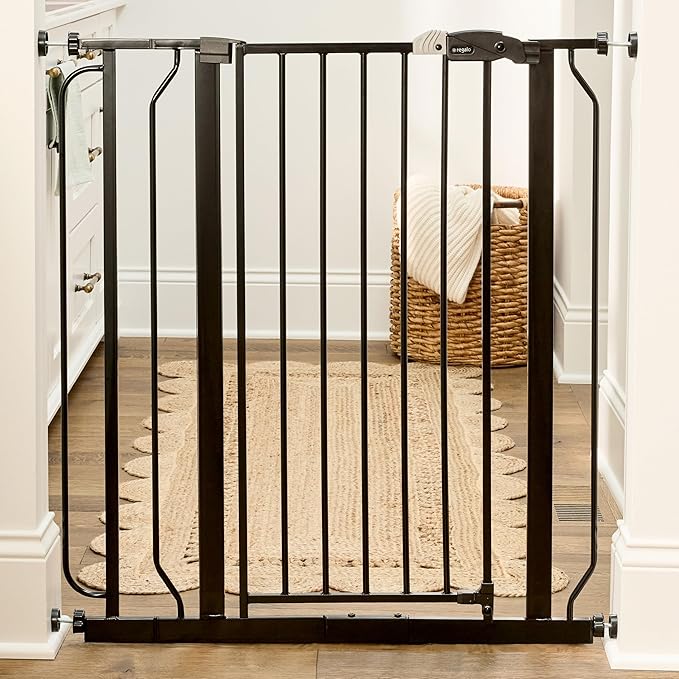 Regalo Safety 36" Extra Tall Baby Gate, Bottom of Stairs & Doorways