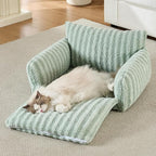 Hollypet Cat Bed Small Dog Orthopedic Couch Beds for Pets up to 20 lbs | Fluffy Multifunctional Double-Layer Warming Kitten Pet Couch Orthopedic Beds with Machine Washable Cover and Non-Slip Bottom