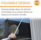 K&H Cat Window Perch, EZ Mount Quad Stack for Large Cats, 23x12in | Sturdy Cat Window Hammock Bed, Steel Frame, Suction Cups, 4 Washable Shelf Covers, Foldable, Fits 27in W X 59in H Glass