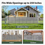 250" Extra Wide Retractable Baby Gates Outdoor Retractable Fence for Garage | 21ft Large Baby Gate Retractable Pet Gates for Wide Openings, 48" Tall Pet Gate Outdoor Retractable Gate Mesh Driveway Fence